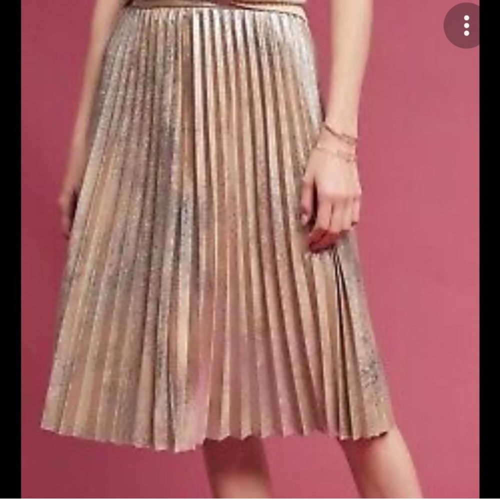 Anthropologie - Maeve Midi Skirt | Size | Gold - Picture 10 of 10